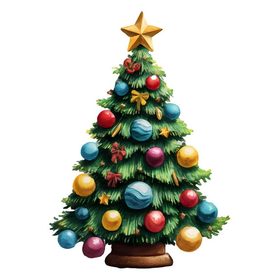 SkyOlla Merry Christmas Tree with Santa Face Wall Sticker – Holiday Vinyl Wall Decor for Living Room, Kids Room, Bedroom & Home – Self Adhesive | Pack of 2