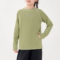 thumbnail image 5 of Babcutegg Long Sleeve Breathable Cotton T-Shirt for Kids – Unisex Casual Base Layer Top for Sports, Everyday Wear, and Layering Green Size 14-15, 5 of 10