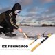 thumbnail image 1 of Caña de pescar en hielo Caña de pescar portátil de fundición giratoria Caña de pescar de invierno con carrete, 1 of 9