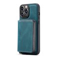 thumbnail image 2 of ELEHOLD iPhone 14 Pro Luxury Wallet Case PU Leather Purse Case with Detachable Card Slots Zipper Pocket Kickstand Function Shockproof Case,6.1 inch, Blue, 2 of 7