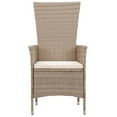 thumbnail image 6 of vidaXL Patio Chairs 2 Pcs Patio Rattan Dining Chair with Cushions Poly Rattan, 6 of 27