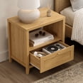 thumbnail image 4 of Joyyskill Nightstand with Storage, Modern Farmhouse End Table with Drawer Wide Bedside Table for Bedroom, Natural Oak, 4 of 6