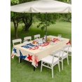 thumbnail image 4 of Outdoor Tablecloth with Umbrella Hole for Patio/Picnic/Party/Camping, American Map Waterproof Table Cloth Rectangle Table Cover Washable, Patriotic Freedom US Independence Tan (52"x 70"), 4 of 9