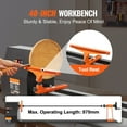 thumbnail image 5 of VEVOR Benchtop Wood Lathe, 14 in x 40 in, 0.5 HP 370W Power Wood Turning Lathe Machine, 4 Speed Adjustable 885/1245/1715/2425 RPM with Chisels Faceplate Plastic Handle Hex Wrench, for Woodworking, 5 of 8