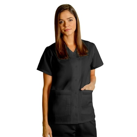 

Adar Universal Scrubs For Women - Snap Front Scrub Top