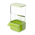 thumbnail image 4 of Comedero para pájaros sin ensuciar, accesorio para jaula, contenedor de comida reutilizable, transparente y resistente, comedero para loros, cacatúas verde, 4 of 10