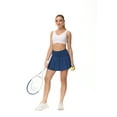 thumbnail image 5 of Pleated Tennis Skirt for Women with 4 Pockets Women's High Waisted Athletic Golf Skorts Skirts for Running Casual navy 2XL, 5 of 6