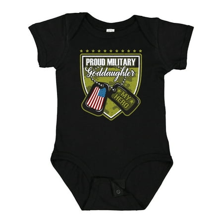 

Inktastic Proud Military Goddaughter Outfit Gift Baby Girl Bodysuit