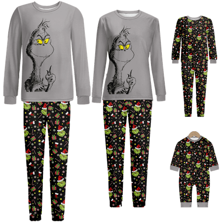 

Family Christmas Pajamas Sleepwear Set Merry Christmas Printed Sizes for Adult-Kids-Baby-Pet 2 Pieces Top and Pants Bodysuits Unisex Pajamas Sets