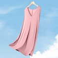 thumbnail image 3 of Fanxing Womens Nightgown Built in Bra Sleepwear Sleeveless Sleep Shirt V Neck Lace Nightshirts Pink,XL, 3 of 6