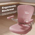 thumbnail image 5 of HomeZeer Mesh Office Chair, 300LBS Middle Back Ergomomic Office Chair with 3D Armrests, Computer Desk Chair with Adjustable Lumbar Support, Wide Seat Swivel Home Office Chair, Pink, 5 of 7