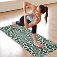 thumbnail image 6 of Green and Dark Green Giraffe Pattern Hot Yoga Mat Towel Non Slip for Hot Yoga - Quick-Drying Yoga Mat Cover with 4 Corner Pockets with Travel Bag - Hot Yoga Towel Non Slip 70"x26", 6 of 6