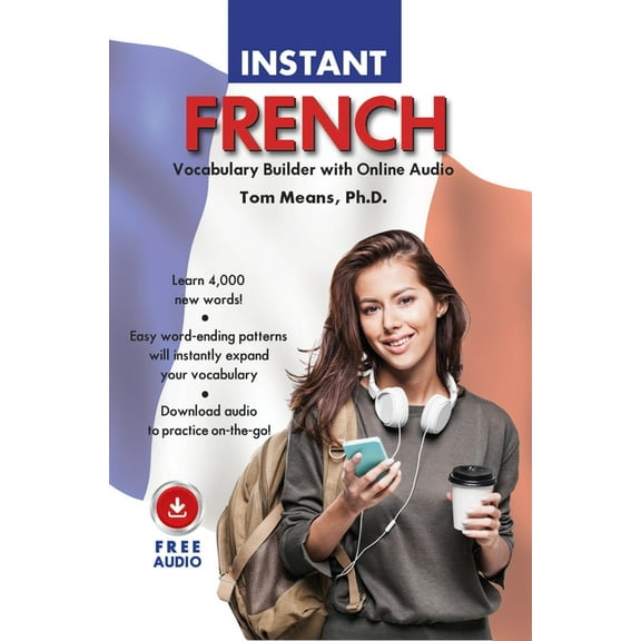 Instant French Vocabulary Builder with Online Audio, (Paperback)