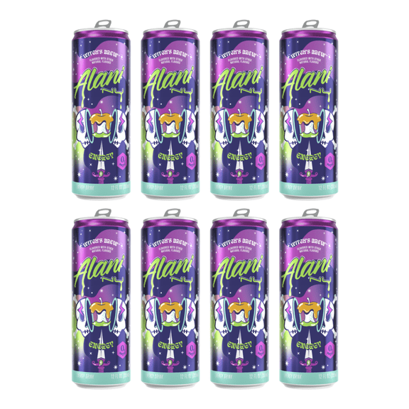 Alani Nu Energy Drink Witchs Brew Caramel Apple Flavor 12 fl oz Cans, 8 Pack Low Calorie Sugar Free Beverage