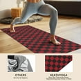 thumbnail image 4 of Red Black Checkered Pattern Hot Yoga Mat Towel Non Slip for Hot Yoga - Quick-Drying Yoga Mat Cover with 4 Corner Pockets with Travel Bag - Hot Yoga Towel Non Slip Grip Moisture Wicking Sweat 70"x26", 4 of 6