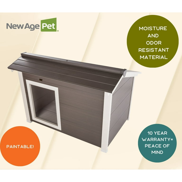 New Age Pet ECOFLEX Rustic Lodge Dog House, Jumbo, Weather
