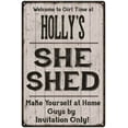 thumbnail image 1 of HOLLY'S She Shed Sign Lady Cave Gift 12 x 18 Matte Finish Metal 112180082189, 1 of 1
