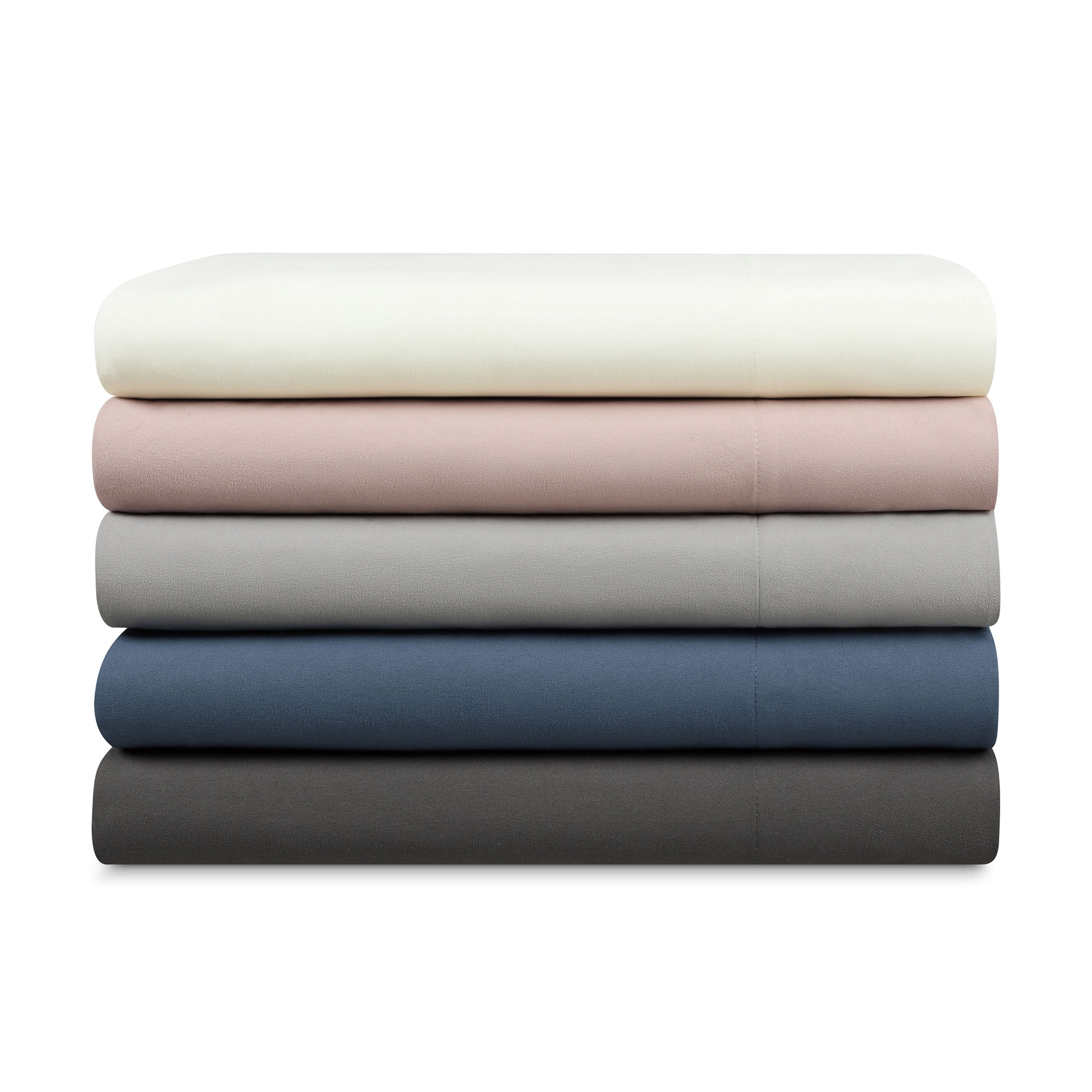 Casual Living Enzyme Comfort Washed 4-Piece Light Gray Sheet Set, Brushed for softness, Easy Care, Queen - Deep Pocket