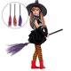 thumbnail image 2 of 3PCS Halloween Evil Witch Costume Accessories Plastic and Mesh Witch Broom, 2 of 4