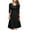 Black, variant on Fesfesfes Women Gowns Patchwork Skull Lace Splicing 3/4 Sleeve Vintage Party Dress