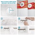 thumbnail image 5 of No Hook Shower Curtain, Buffalo Plaid Shower Curtains for Bathroom with See Through Top Window, Amber Orange Farmhouse Gingham Striped Waterproof & Washable Bath Curtain Standard 72"x72", 5 of 9