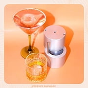 Pressice Barware Ice Ball Press - Perfect Spheres in Less Than a Minute - Includes Anodized Aluminum Ice Press, Drip Tray and Ice Mold - Made in the US (Ice Press, Black)
