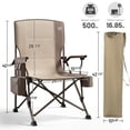 thumbnail image 7 of Timber Ridge Heavy-Duty Folding Camping Chair with Backrest, Cupholder, Armrest, Supports 500 lbs, Sandy, 7 of 7