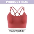 thumbnail image 2 of 3 piezas de ropa interior deportiva con espalda en diagonal para mujer, correa acolchada, soporte medio, ropa interior de yoga adecuada para yoga y fitness, adecuada para una circunferencia, 2 of 5