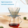 thumbnail image 4 of Ludlz 1 Set Coffee Filter Cup Collapsible Reusable Coffee Dripper Snowflake Shape Design Coffee Filter Cone Home Supply, 4 of 8