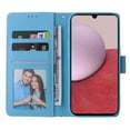 thumbnail image 6 of SaniMore for Samsung Galaxy A14 5G 2023 Case, PU Leather Luxury Marble Flip Cover with Detachable Wrist Strap Card Slot Kickstand Shockproof Magnetic Buckle Protective Shell for A14 5G, Blue, 6 of 8