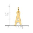 thumbnail image 2 of 6.5mm 14k Solid Yellow Gold Slanted Block Letter A Initial Charm Pendant Necklace for Women, 2 of 2