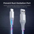 thumbnail image 4 of Cable USB tipo C luminoso de flujo, Cable de datos de carga rápida 5A, Cable LED brillante para Samsung, Xiaomi, IPhone Micro, 4 of 5