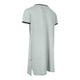 thumbnail image 6 of Men's Nightshirt Comfy Nightwear Big&Tall V Neck Short Sleeve Soft Loose Pajama Sleep Shirt Size 4XL-5XL Gray, 6 of 6