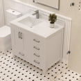 Ayna Decors Rooh 36 Inch White Bathroom Vanity Cabinet Only, Brushed ...