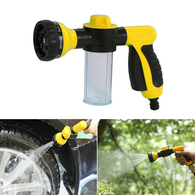 Kkmoon Car Wash Foam Garden Hose Sprayer Foam Sprayer with Adjustable Ratio Dial Soap Foaming Sprayer Nozzle Kit with 1 Liter Bottle Universal E16868