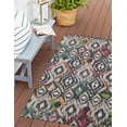 thumbnail image 2 of Linon Outdoor Washable Area Rug Collection, Ivory and Charcoal, 3' x 5', 2 of 7