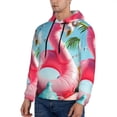 thumbnail image 3 of Daiia Tropical Flamingo Pool Float for Men's Fashion Hoodies & Sweatshirts with Kangaroo Pocket Hooded Sweatshirt Breathable & Moisture Wicking-Small, 3 of 7