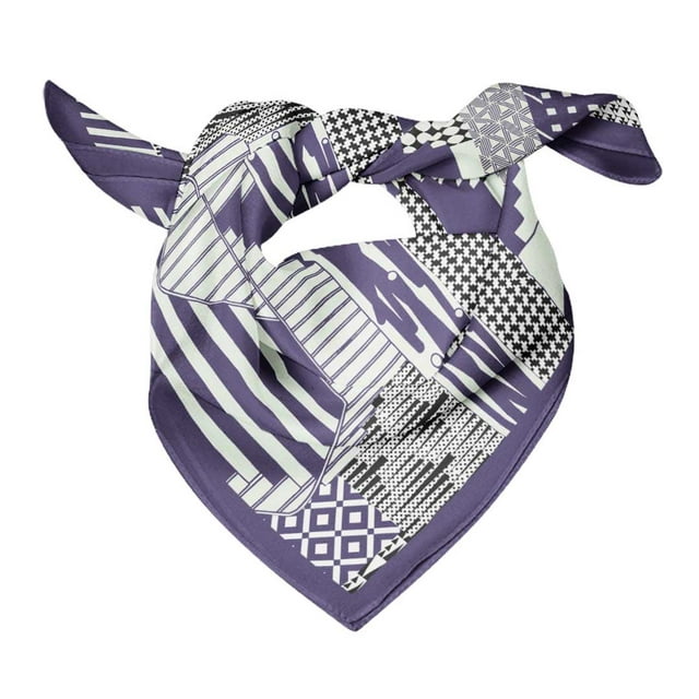 Bimba Cotton Voile Rectangular Printed Scarf Women Wrap Bandanas-40 x 40 Inches