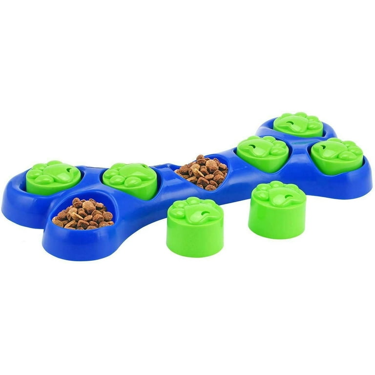 Dog Treat Puzzle Dog snack bone toy blue