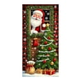 thumbnail image 2 of Hometravel Christmas Door Cover Curtain, Santa Claus Pattern Fabric Door Decoration, 35x72 Inch Festive Wall Hanging for Party, Holiday Home Decor, 2 of 6