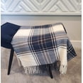thumbnail image 3 of Fennco Styles Classic Plaid Pattern Fringe Throw Blanket 50" W x 60" L - Navy Blue Rustic Cozy Blanket for Home, Couch, Bedroom, Living Room, Office, and Holiday Décor, 3 of 7