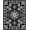 Black, Pattern 1, variant on ODIKA 4'x6' Machine Washable Non-Slip Area Rug, Floral Vintage Inspired Medallion Boho Ornate High Traffic Rug, Black, 542946