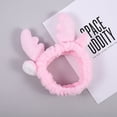 thumbnail image 4 of Jumpingount Diadema elástica y elástica para el pelo de ducha Demarkt para una amplia aplicación, diademas con orejas de animales y lazo bonito Accesorio para el cabello Rosa, 4 of 6