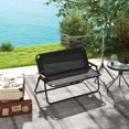 thumbnail image 2 of Outsunny Folding Patio Chair for 2 People with Armrest, Mesh Fabric Seat, 2 of 10