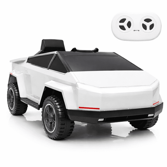 Montable Eléctrico Orbic Toys Cybertruck Br2102b Batería 12v Blanco