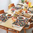 thumbnail image 2 of Pioneer Flower Floral Print Pattern Summer Placemats Table Placemats Set Of 4-Linen Kitchen Washable Placemats Table Mats 12x18 Inch Non-Slip Heat Resistant, 2 of 6