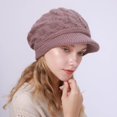 thumbnail image 2 of Niaviben Winter Hats for Women Golf Hats Men Hats with Brim Warm Hats for Soft for Women 2026 Ladies Winter Hats Church Hats for Fashion Hats for Cute Hats Purple 1 One Size, 2 of 4