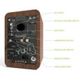 thumbnail image 3 of Kanto YU4 Powered Bookshelf Speakers with Built-In Bluetooth - Pair (Walnut), 3 of 9