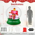 thumbnail image 3 of Gymax 4FT Christmas Inflatable Snow Globe Blow Up Yard Decoration w/ LEDs & Air Blower, 3 of 10