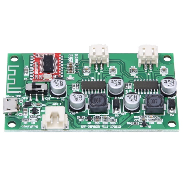 Placa amplificadora de potencia HF69B con altavoz modificado, 2 x 6 W, compatible con Bluetooth